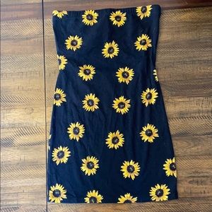Sunflower Cotton Tube Dress